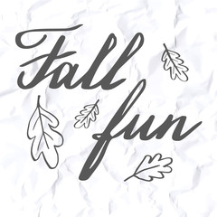 Obraz premium Autumn hand lettering and calligraphy design