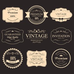 set of vintage label old fashion.Premium label style retro.