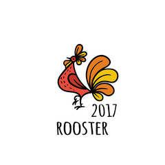 Rooster Logo template. 2017 vector illustration.