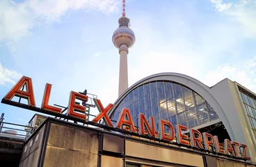 Schilderijen op glas Berlijn Alexanderplatz treinstation © philipk76