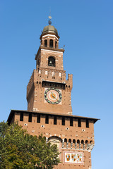 Fototapeta premium Sforza Castle in Milan Italy - Castello Sforzesco