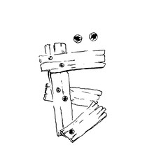 Russian swear letter. Vintage letter with intricate obscene meaning.