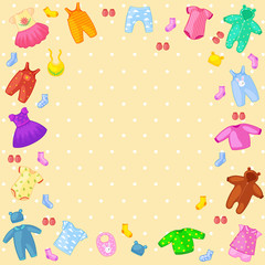 set of children clothes. vector  illustration isolated on white background