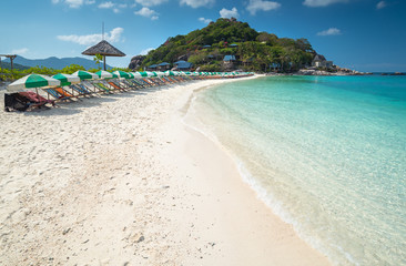 beach view of Nang Yuan island of Koh Tao island Thailand