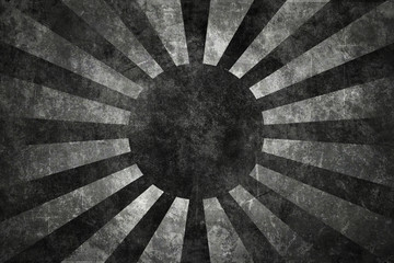 black Japan flag on concrete textured dark background - obrazy, fototapety, plakaty
