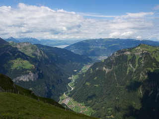 Fototapeta na wymiar vistas desde Männlichen , Suiza, en el verano de 2016 OLYMPUS DIGITAL CAMERA