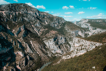 Fototapeta na wymiar Mountain view in National Parc Gorges du Verdon, Provence Alpes