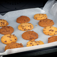 Baking homemade chocolate chip cookies