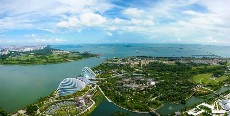 Gordijnen Singapore Marina bay gardens panorama © Gabor