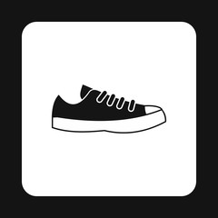 Sneakers icon in simple style isolated on white background. Wear symbol vector illustration