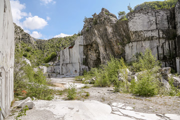 Marmor, Marmorbruch, stillgelegter Marmorbruch, Granit, Steinbruch, Carrara, Italien, Toscana,...