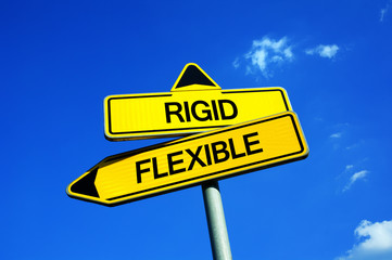 Rigid or Flexible - Traffic sign with two options - be adaptable to new circumstances and condition...