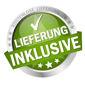 Button with banner Lieferung inklusive