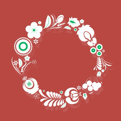 Стилизованный яркие цветы. Абстрактный цветочный фон.