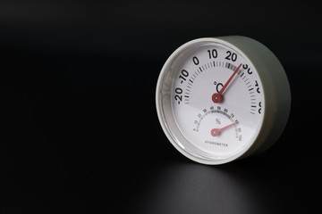 Hygrometer Humidity meter with black background