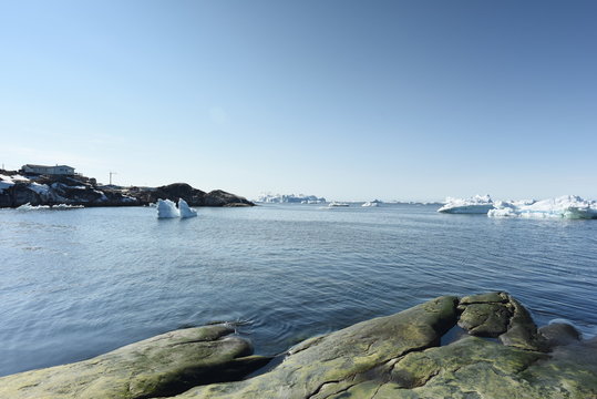 Icebergs at Ilulissat in Greenland