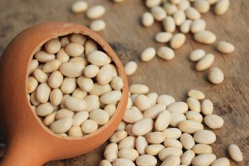 Heap white kidney bean