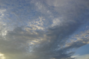 美しい夕焼け空　雲