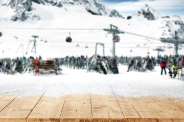 table and ski lift 