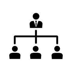 Hierarchical structure, networking icon vector