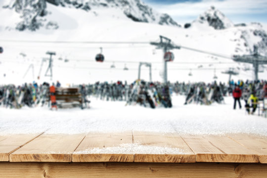 table and ski lift 