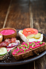 Tasty tapas on the table