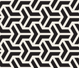 Vector Seamless Black And White Geometric Grid Pattern