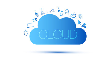 connessione, cloud, internet, nuvola