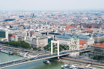 Top view of European town