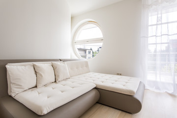 Quilted corner sofa