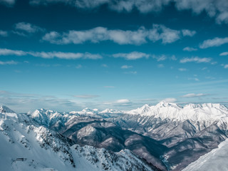 Fototapeta na wymiar Winter Mountain peak landscape