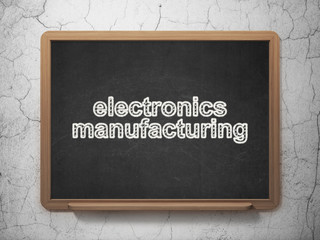 Manufacuring concept: Electronics Manufacturing on chalkboard background