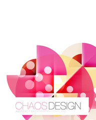 Fototapeta premium Round shapes, circle banner with sample text