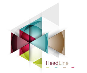 Fototapeta premium Glossy glass modern triangle layout