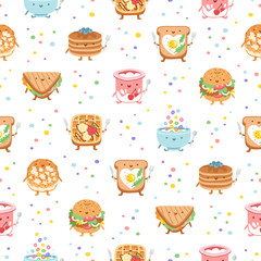 Best breakfast ever seamless pattern
