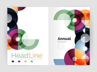 Obraz na płótnie Canvas Circle annual report templates, business flyers