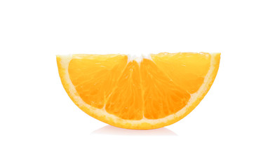 orange slice isolated on white background