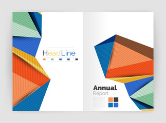 Geometric triangle business brochure template