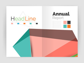 Low poly shapes design for business brochure template