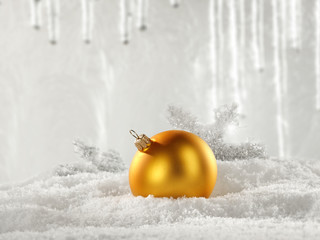 xmas ball and frost space 