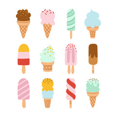 Ice cream vector collection - 122767334