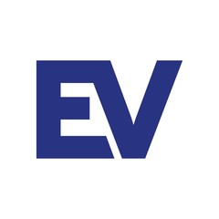 EV letter initial logo design