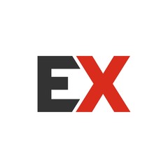 Obraz premium EX letter initial logo design
