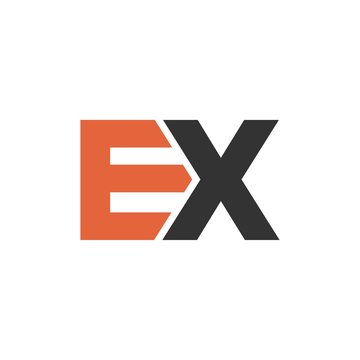 EX letter initial logo design