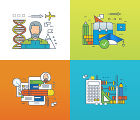 Concept - modern forms of education, success in teaching, learning tools.