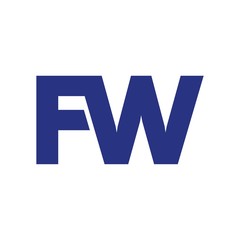 FW letter initial logo design