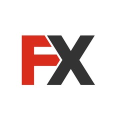 FX letter initial logo design