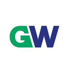 GW letter initial logo design