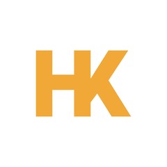 HK letter initial logo design
