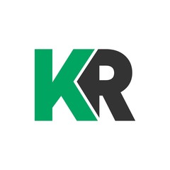 KR letter initial logo design
